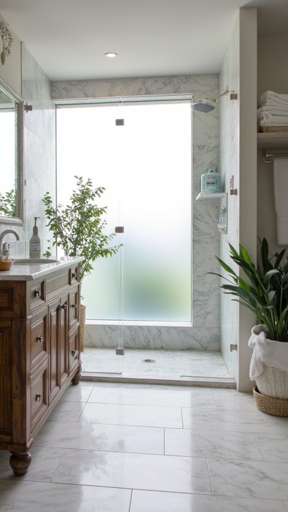 luxurious frameless glass enclosure