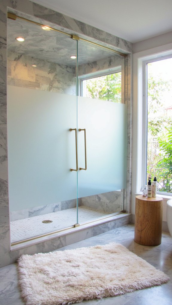 luxurious glass enclosed shower experience