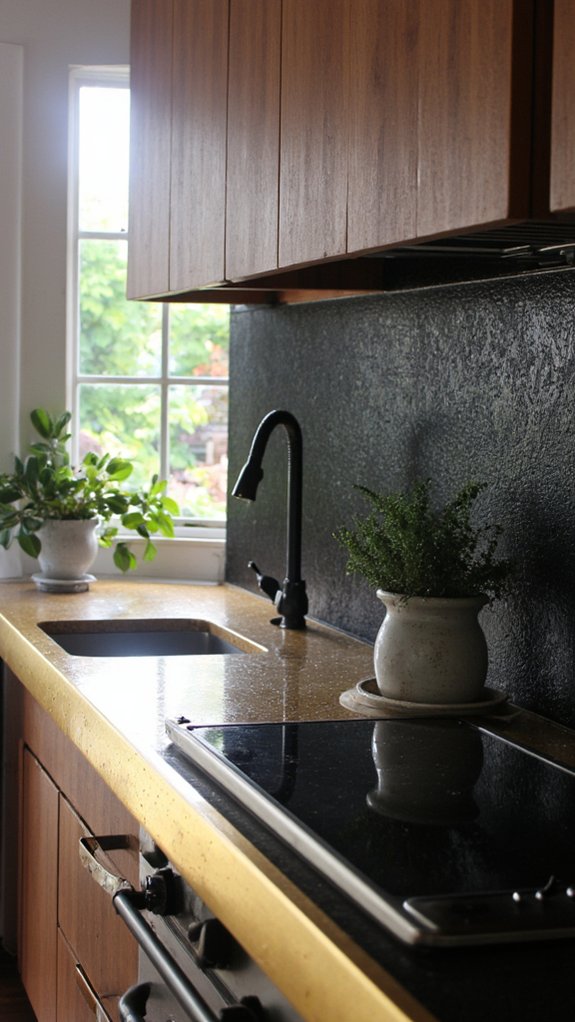 luxurious gold edge countertops