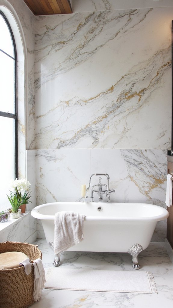 luxurious marble accent wall