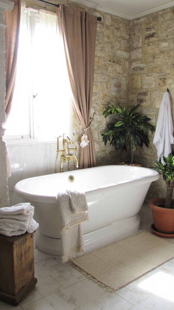 luxurious marble bathtub retreat