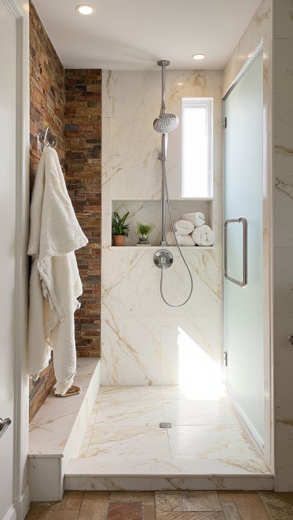 luxurious marble stone accents