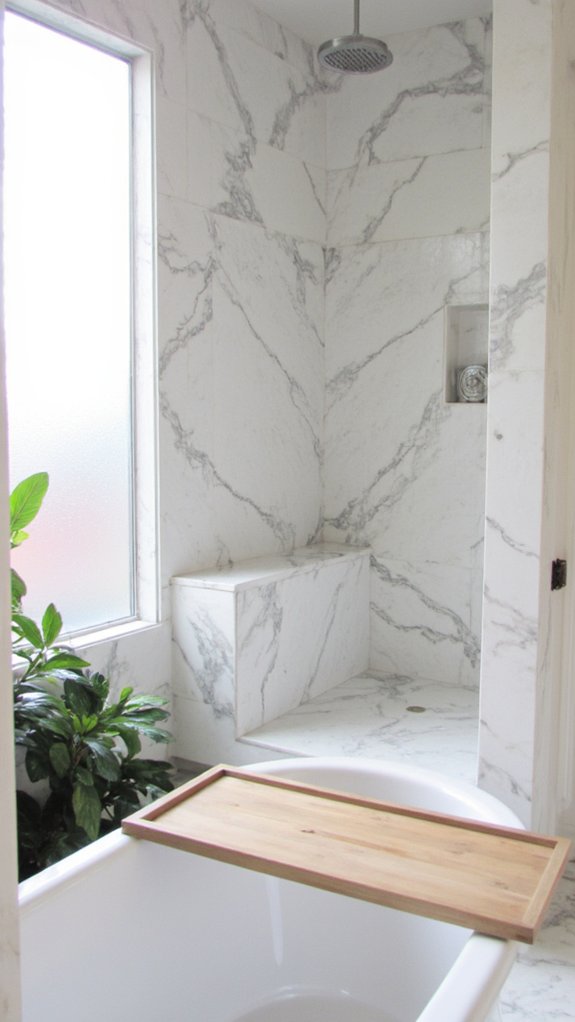 luxurious marble stone accents