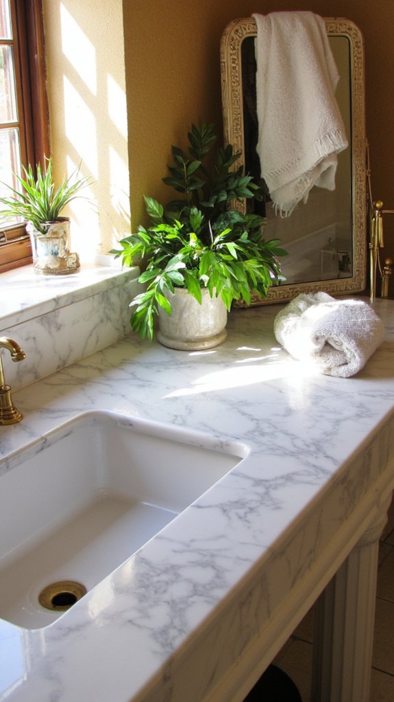 luxurious marble vanity elegance