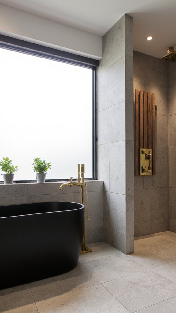 luxurious minimalist shower design