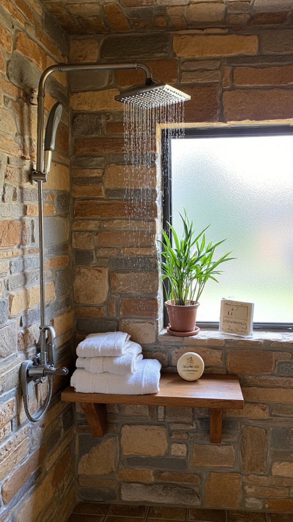 luxurious natural stone showers