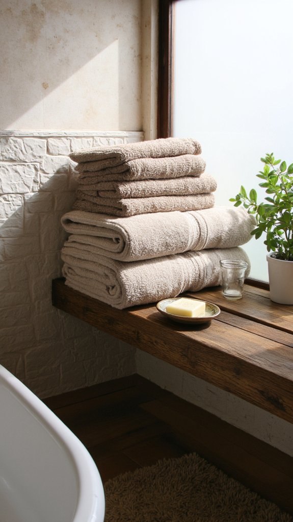 luxurious neutral plush towels