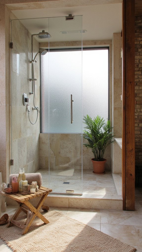 luxurious open shower design