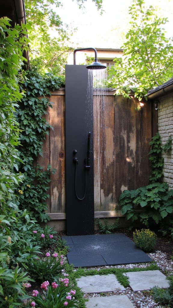 luxurious outdoor shower experience