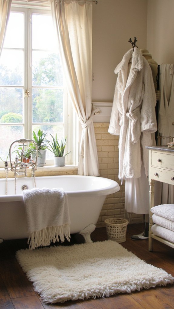 luxurious plush bathroom textiles