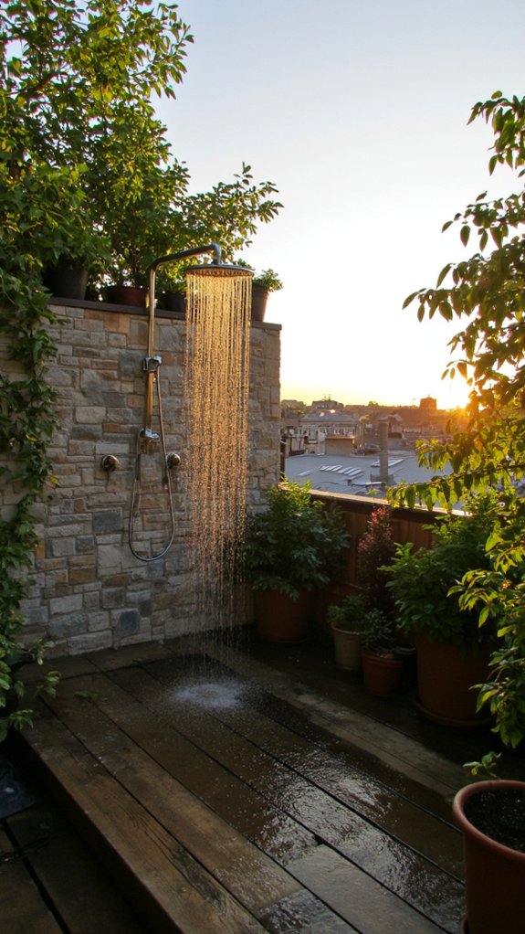 luxurious skyline shower retreat