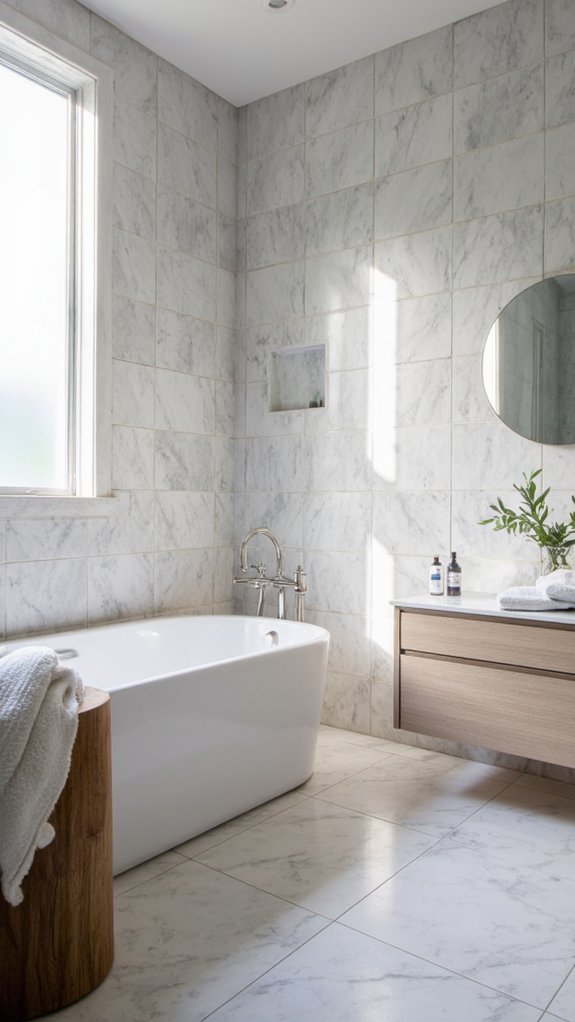 luxurious sleek grey marble