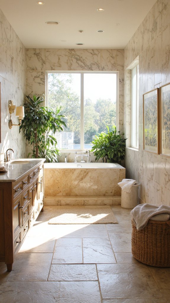 luxurious stone bathroom sanctuary