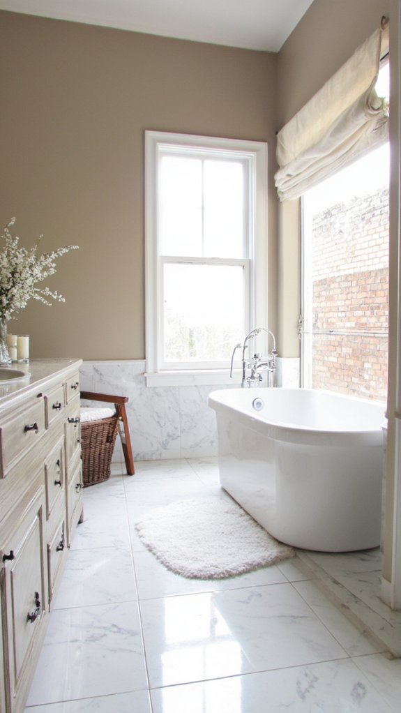 luxurious taupe and white