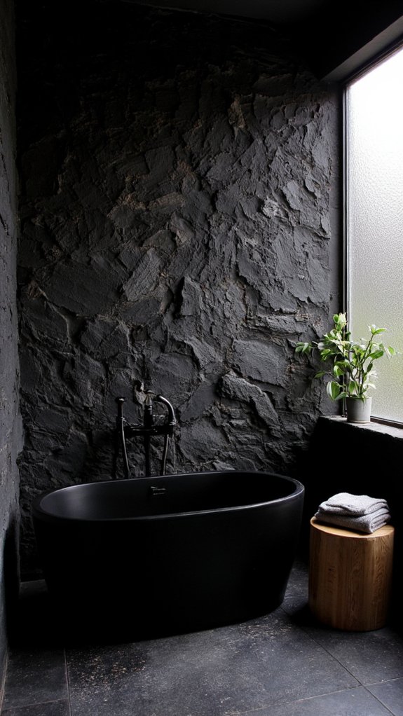 luxurious textured black stone