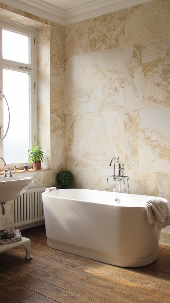 luxurious textured marble panels