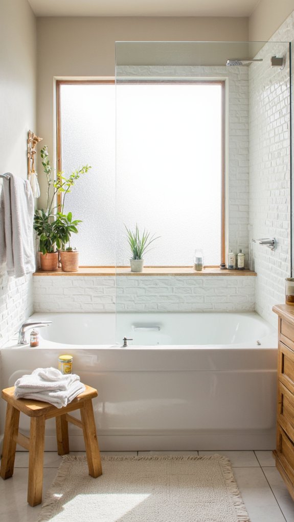 luxurious tub shower combination