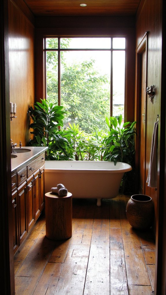 luxurious warm wood finishes