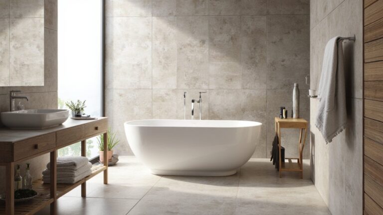 20 Large Format Tile Luxury Bathroom Ideas With Clean Lines luxury bathroom tile designs