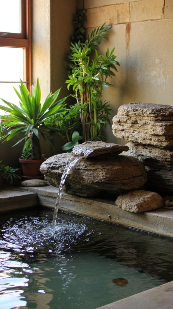 luxury bathroom water features