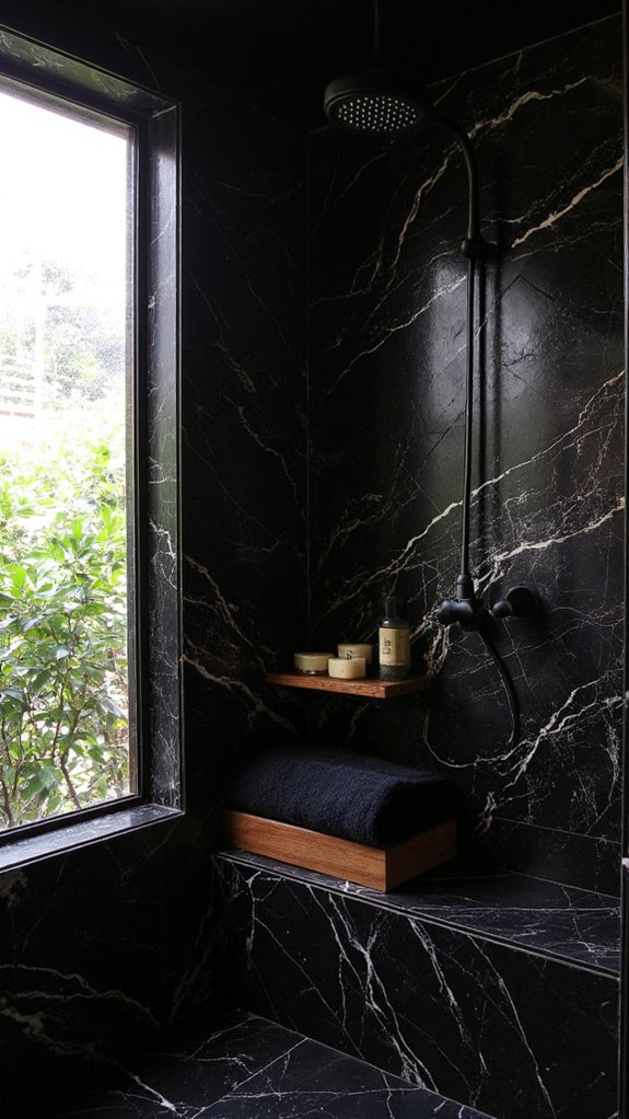 luxury black marble accents