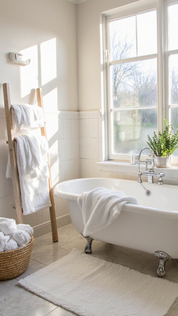 luxury plush white towels