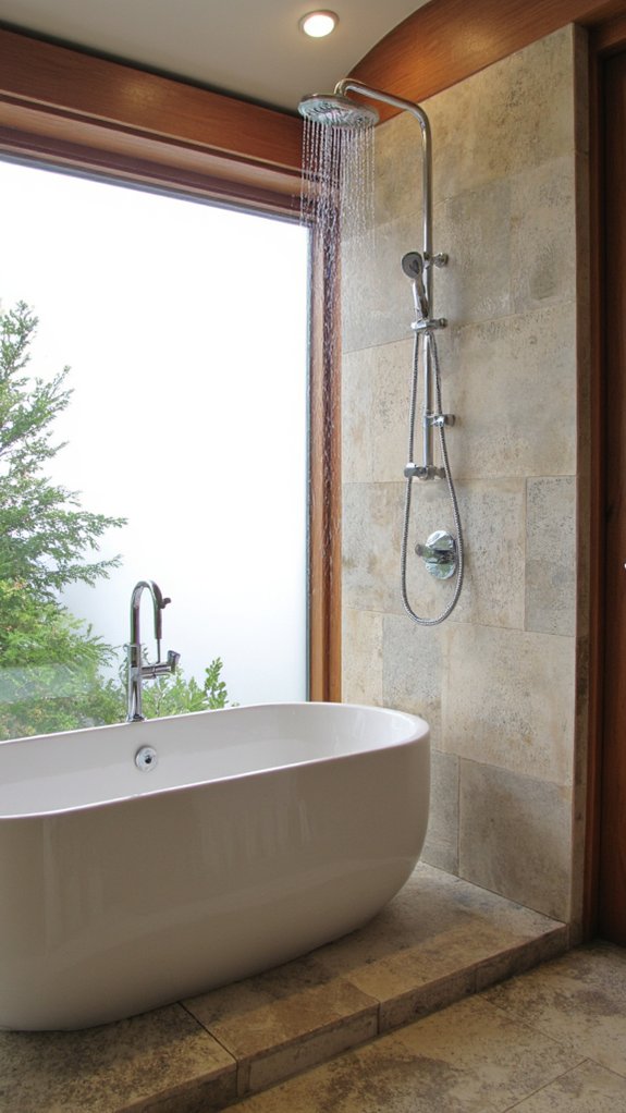 luxury shower tub integration