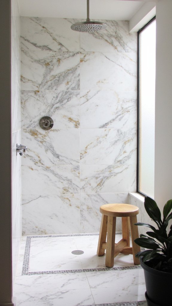 marble finishes create tranquility