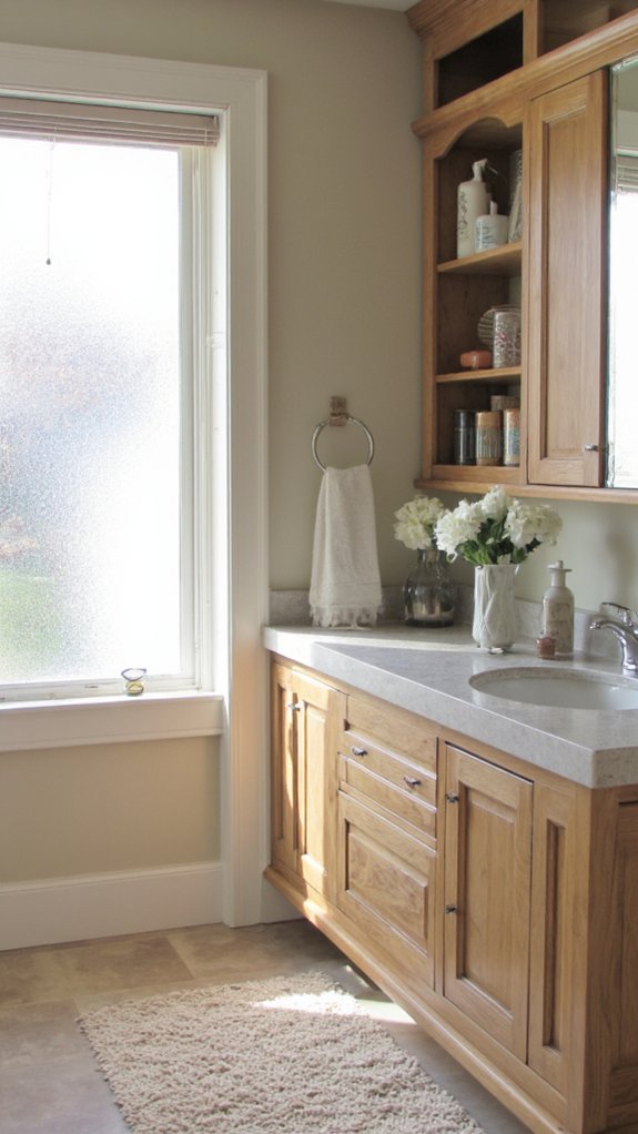 maximize bathroom storage space