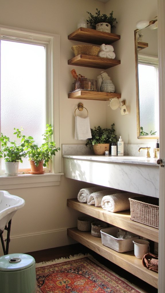 maximize small bathroom storage