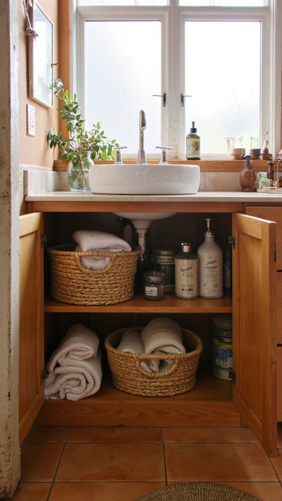 maximized bathroom under sink organization