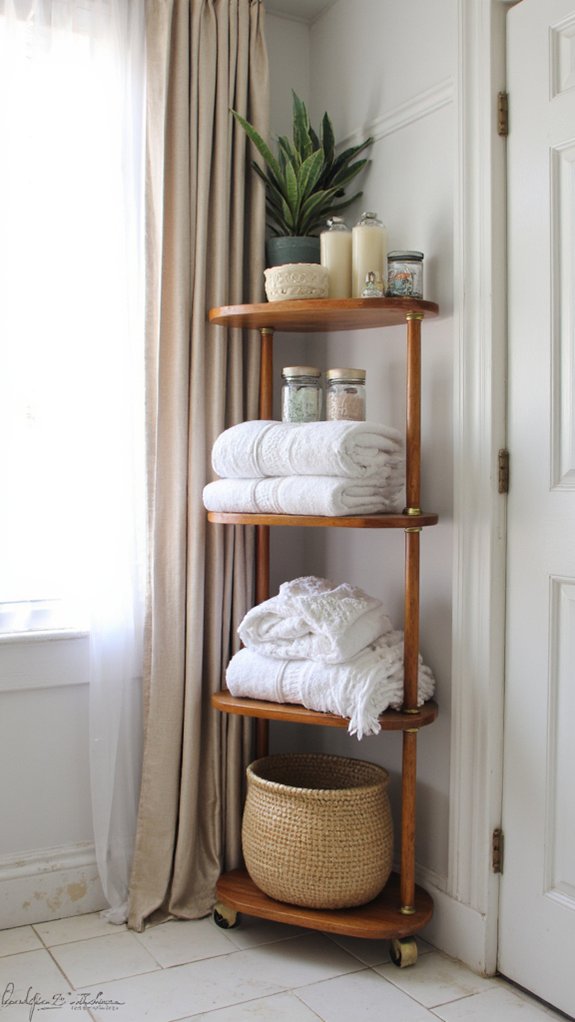 maximizing shower storage space