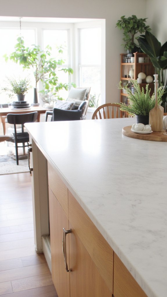 minimalist white quartz elegance