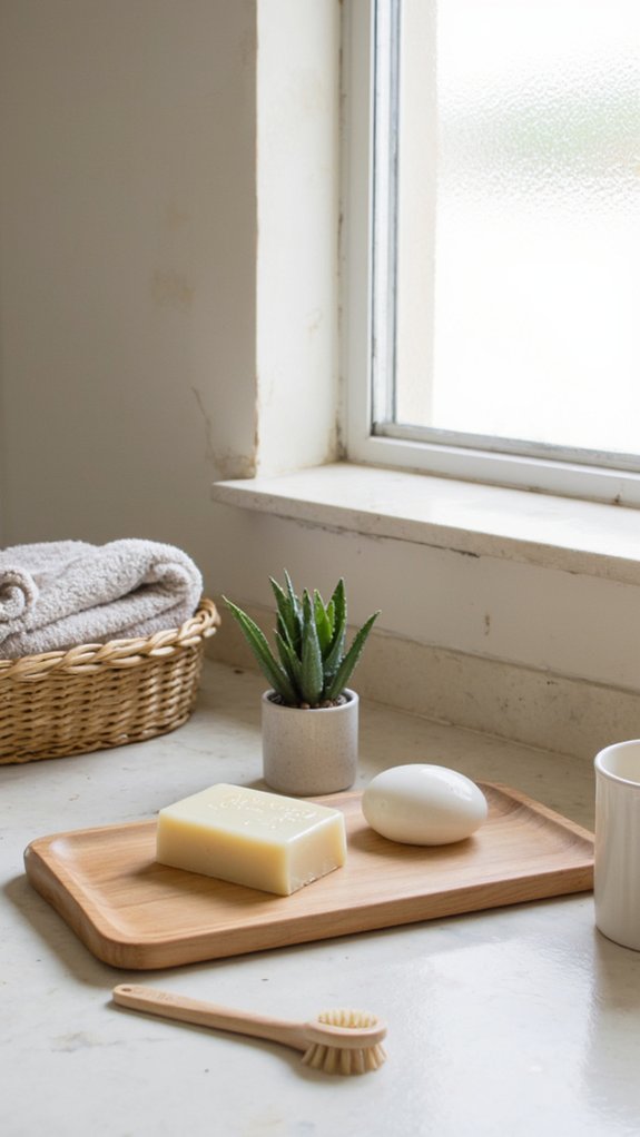 minimalist wooden bathroom decor