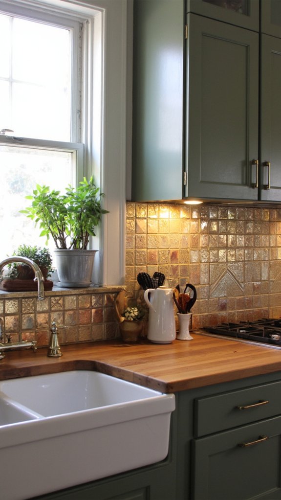 mixed metal backsplash designs