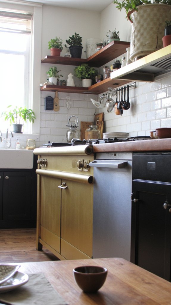 mixed metal island centerpiece