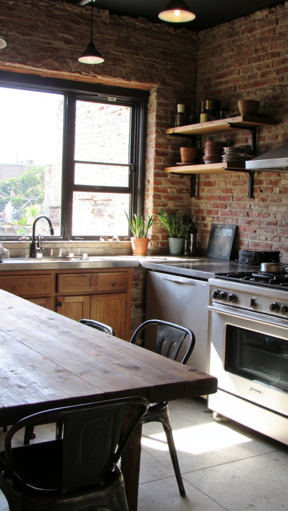 mixed steel kitchen elegance
