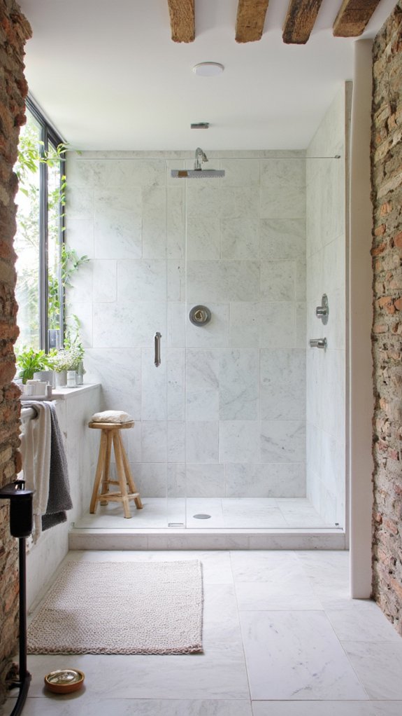 modern serene glass showers