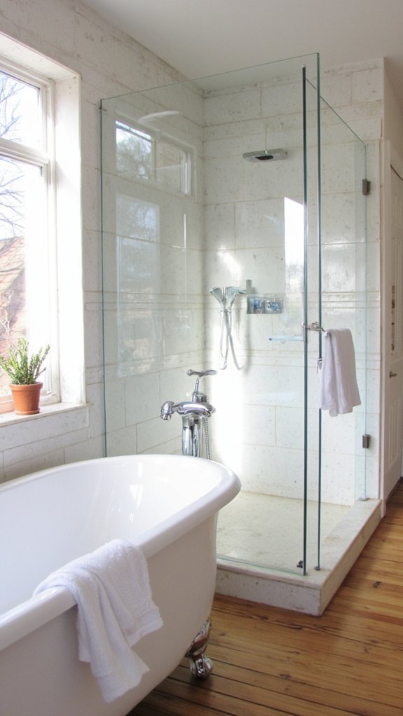 modern sleek glass enclosure