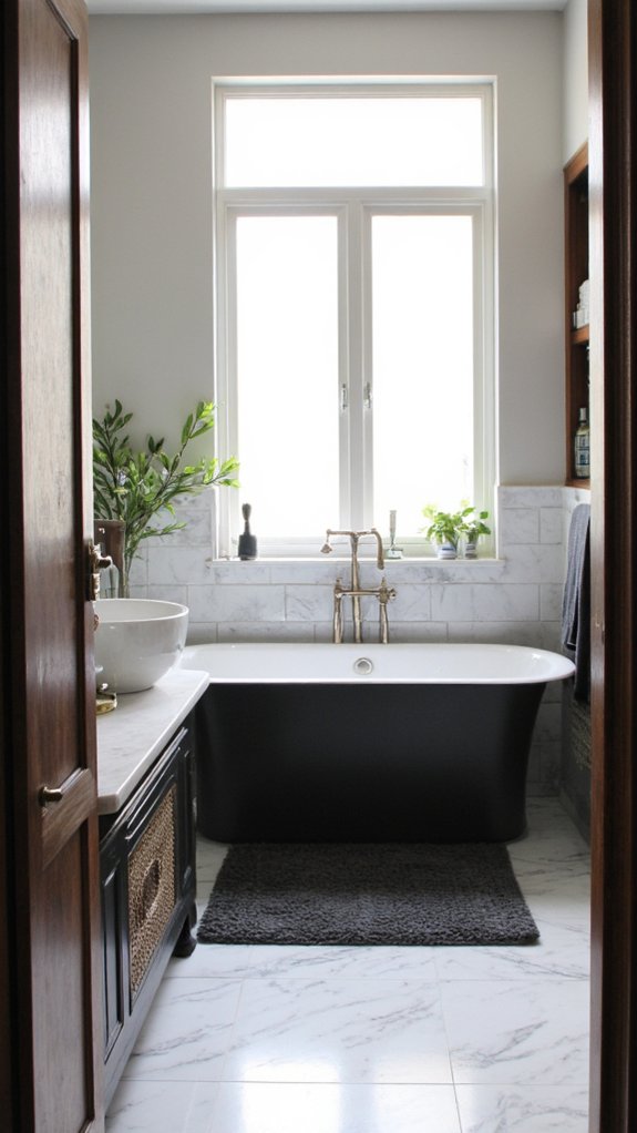 monochromatic elegance in bathrooms