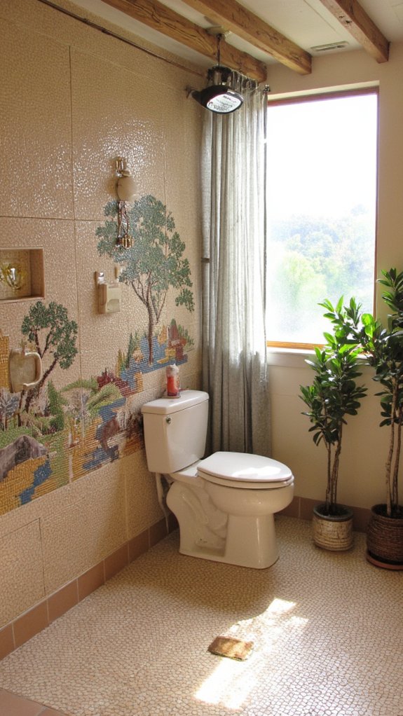 murals transforming shower spaces