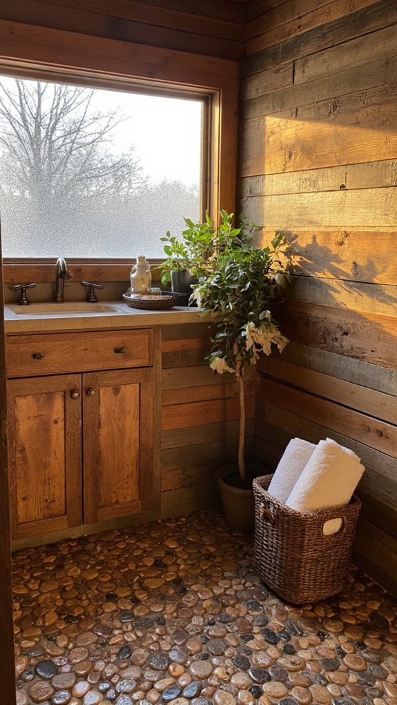 natural pebble shower floors