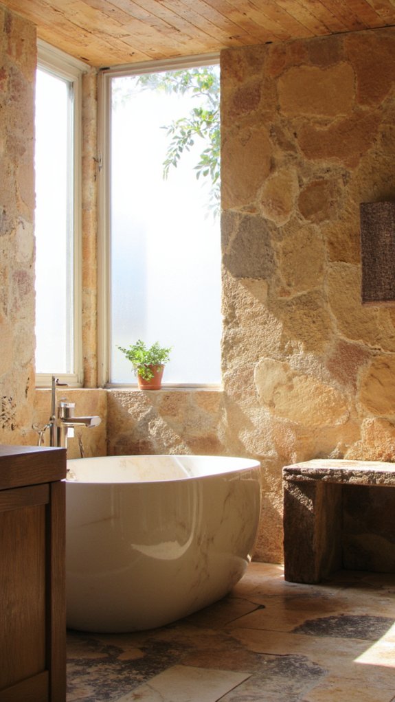 natural stone bathroom elegance