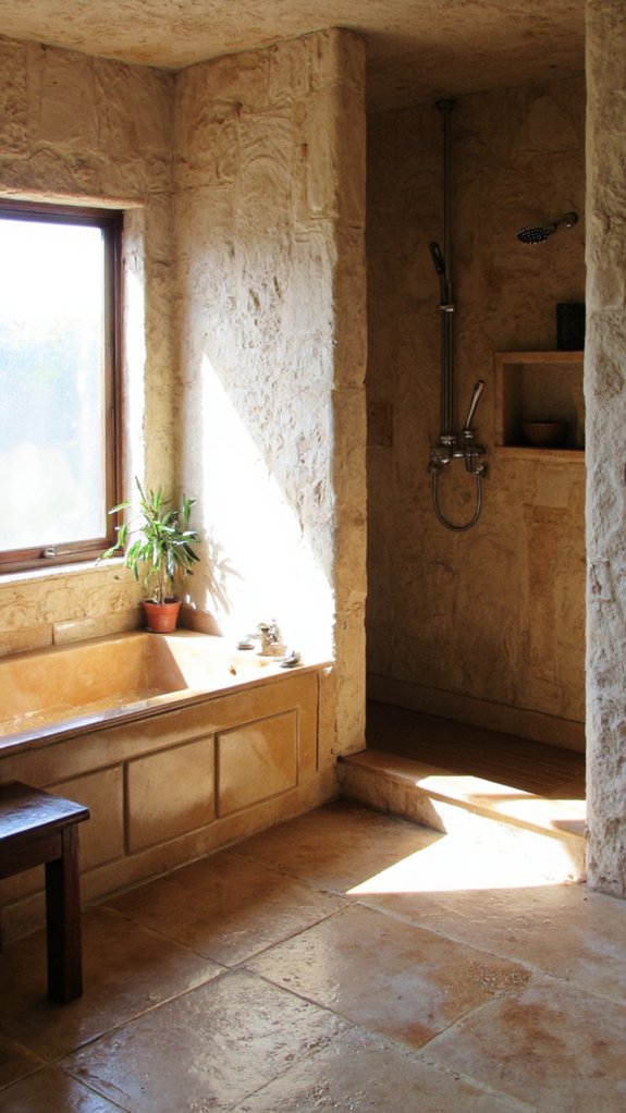 natural stone bathroom retreat