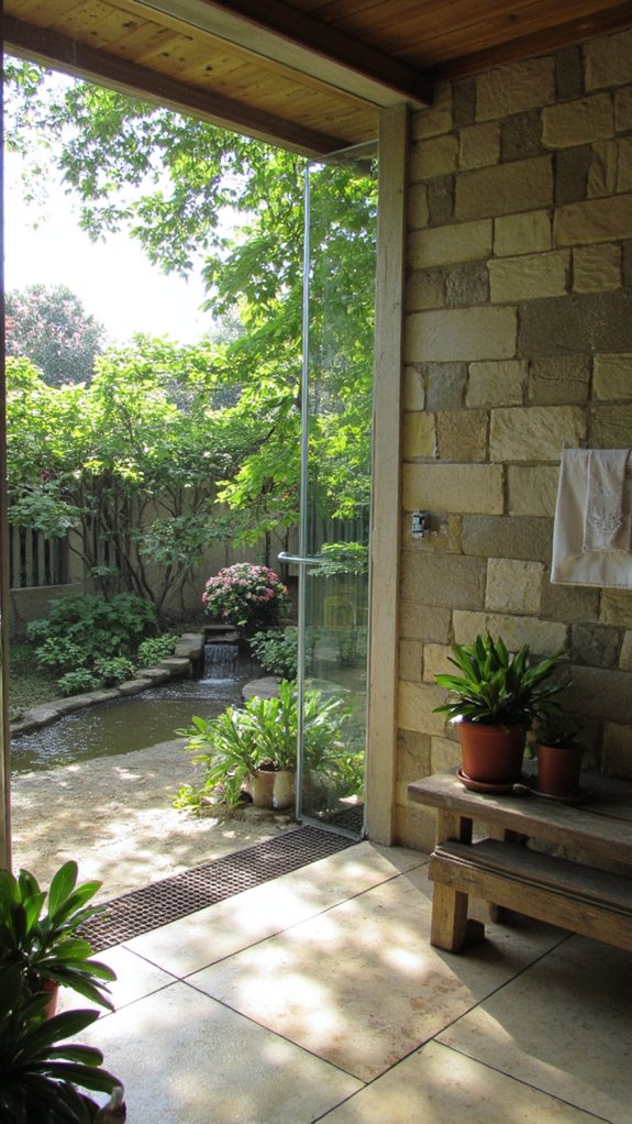 nature infused glass shower experience