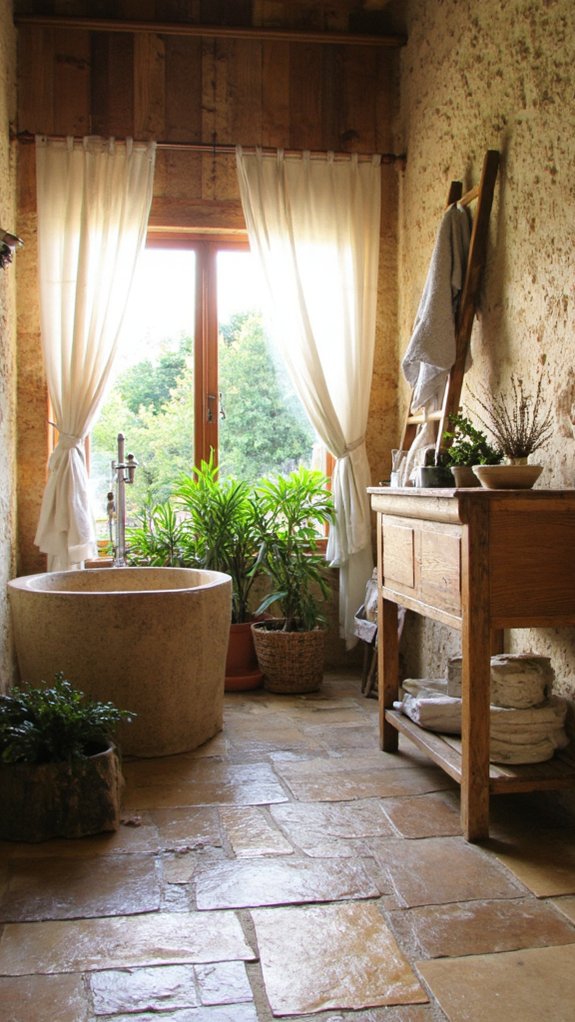 nature inspired bathroom decor