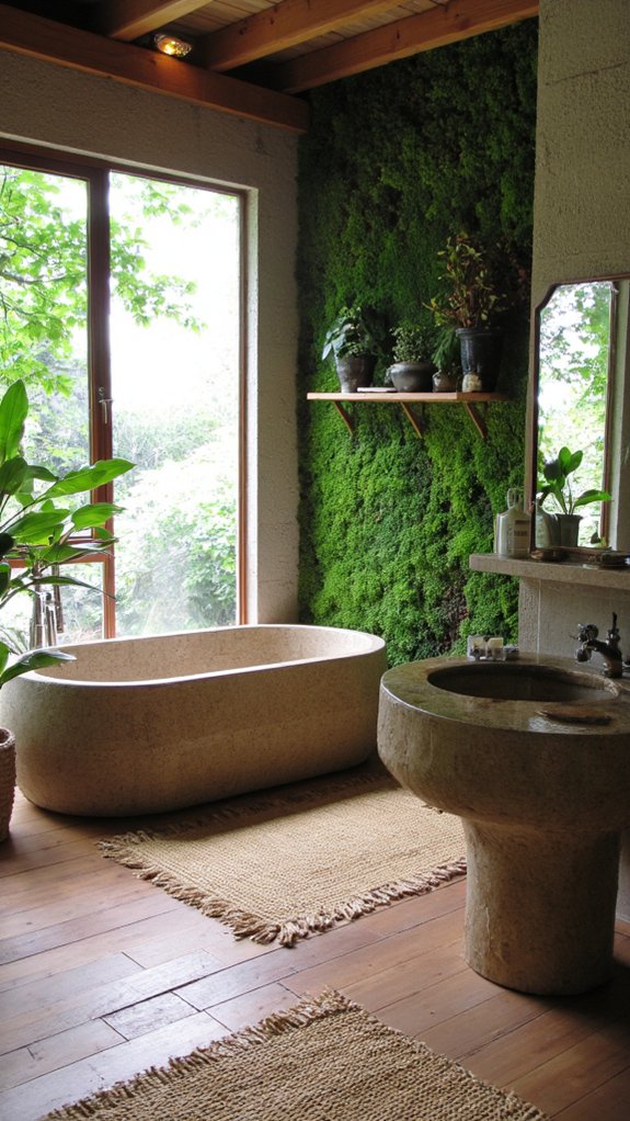 nature inspired bathroom tranquility
