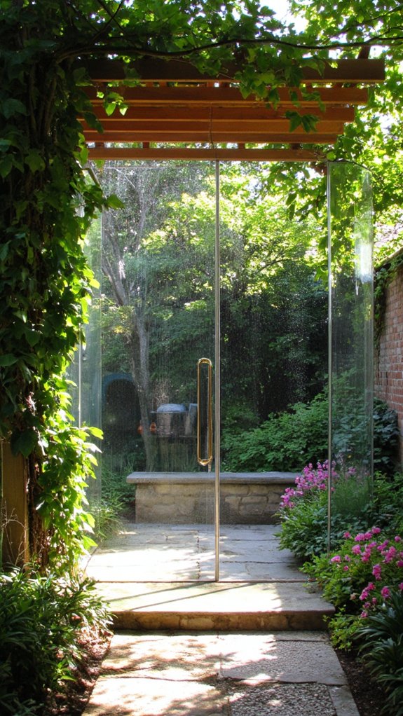 nature inspired glass showers
