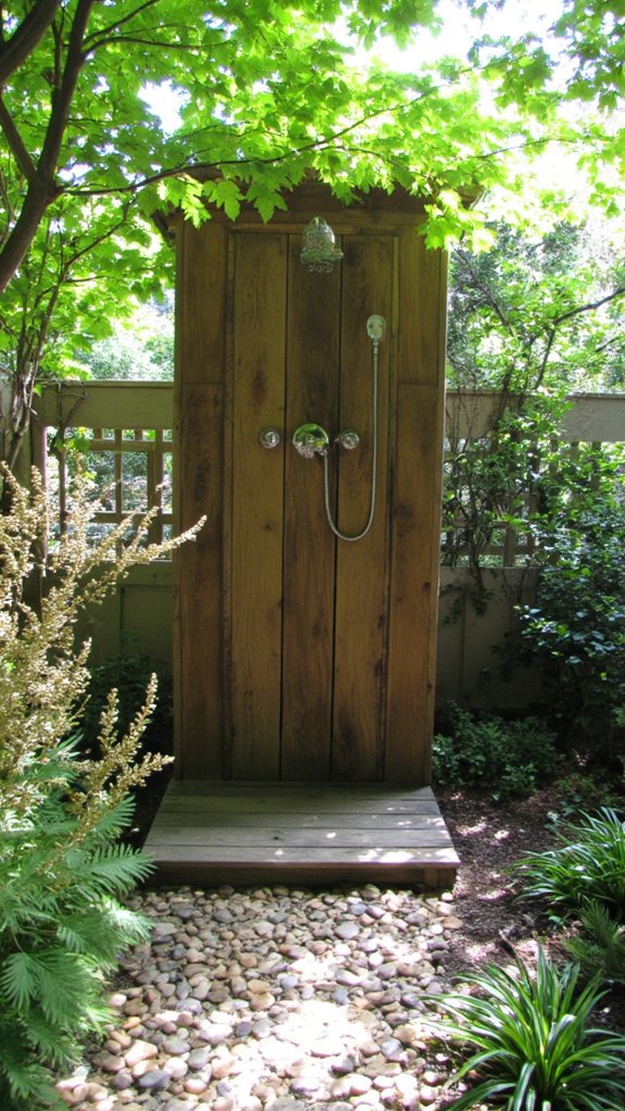 nature inspired outdoor shower experience