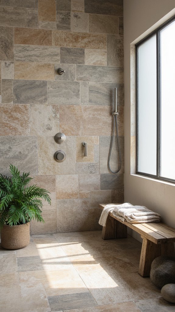 nature inspired shower aesthetics